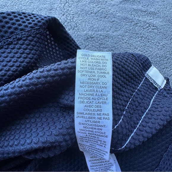 Tory Sport Navy Long Sleeve Top with White Accents - Picture 12 of 16